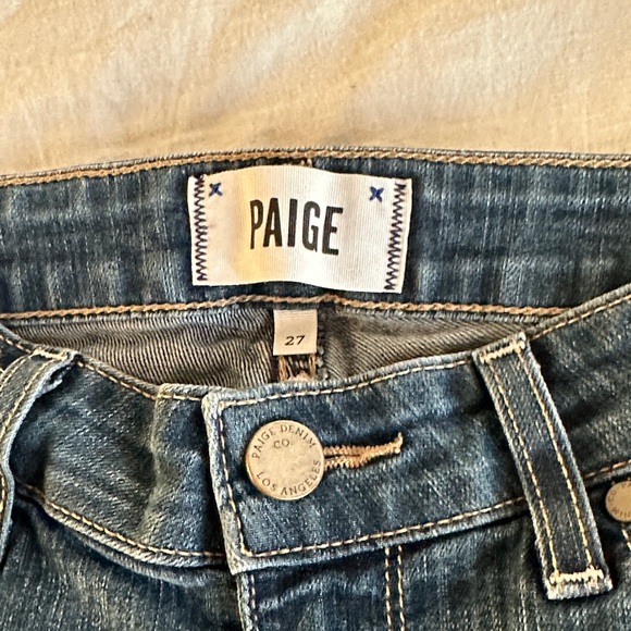 PAIGE Dark Blue Skyline Straight Jeans - Picture 5 of 12
